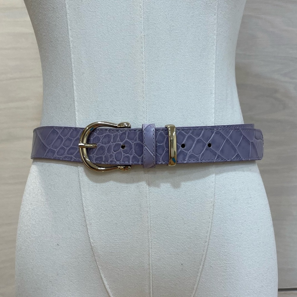 & Other Stories Lavender Snake Pattern Belt